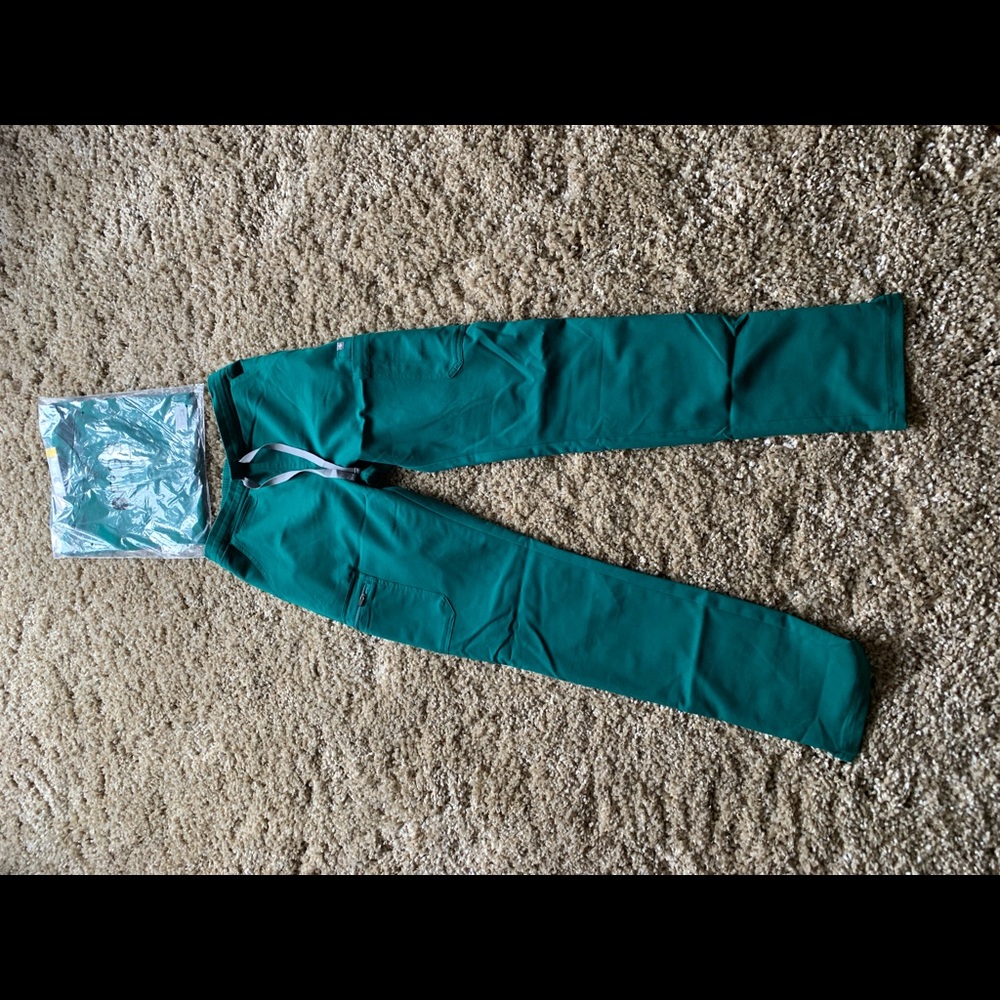 Figs hunter green set of scrubs